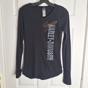 Harley-Davidson Black Long Sleeve Shirt Size Medium